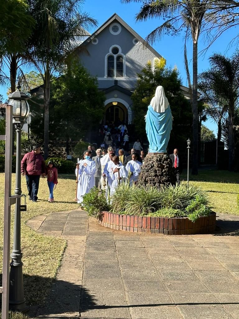 Leaving the church - Church Corpus Christi procession
