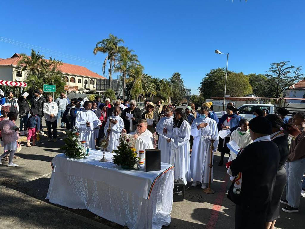 Mass in Town - Church Corpus Christi procession