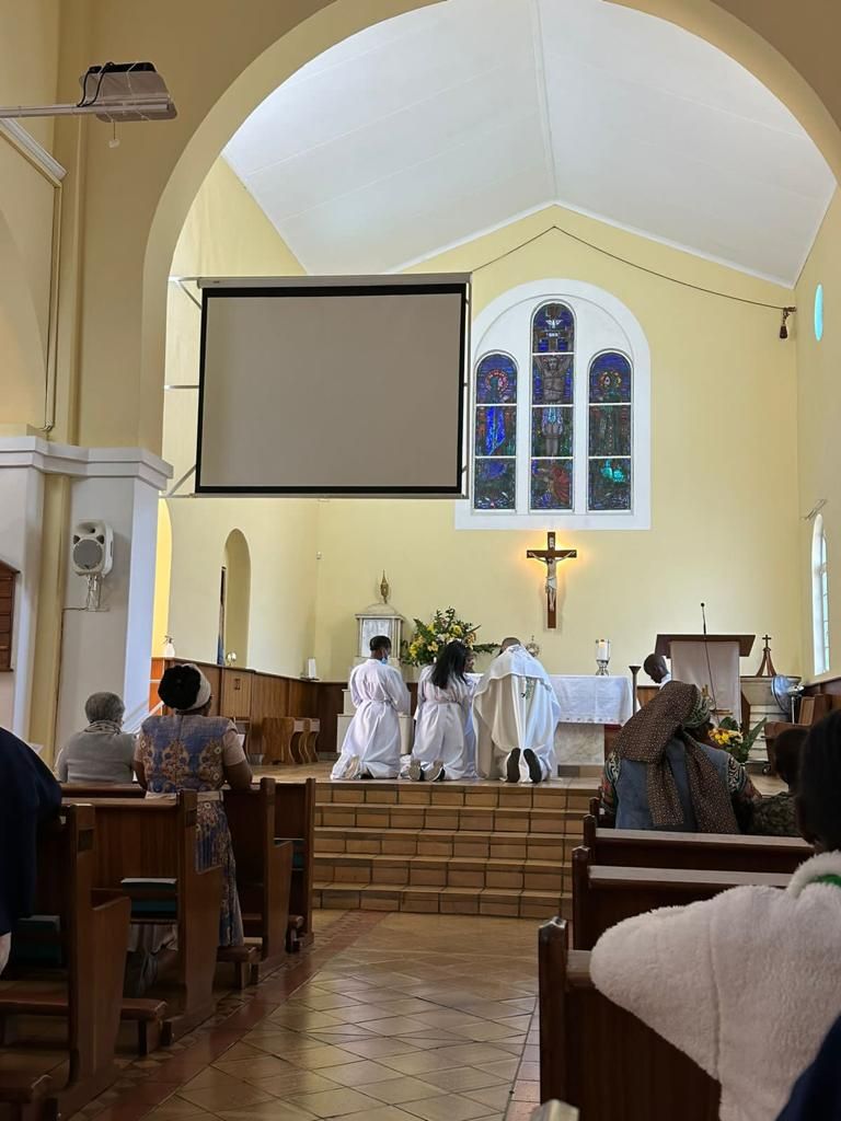 In the church Corpus Christi procession